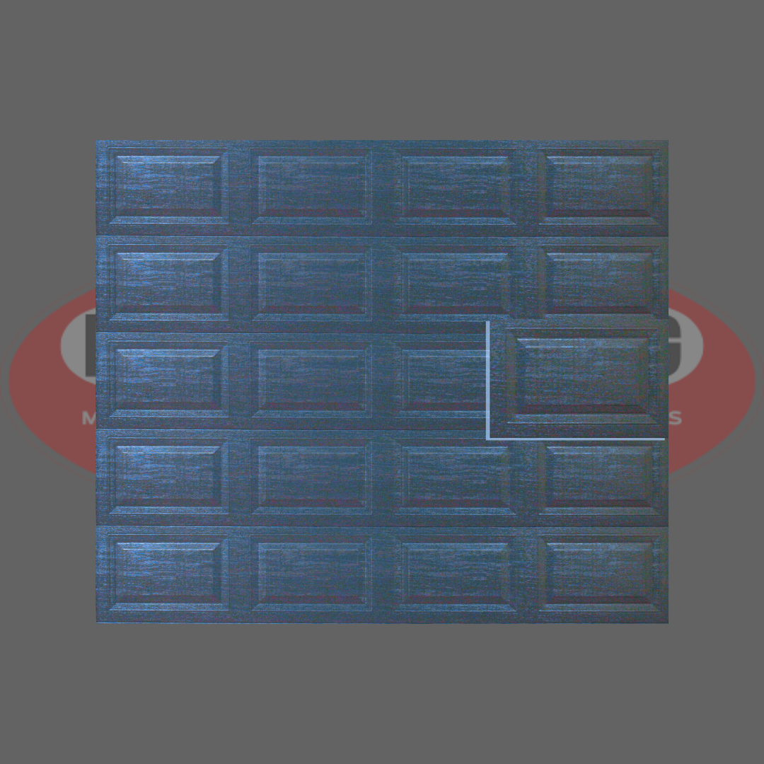 Block Design Insulated Steel Garage Door - Single & Double - Black, White, Walnut, Charcoal