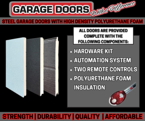 Mahogany Slatted Insulated Garage Door - Single & Double
