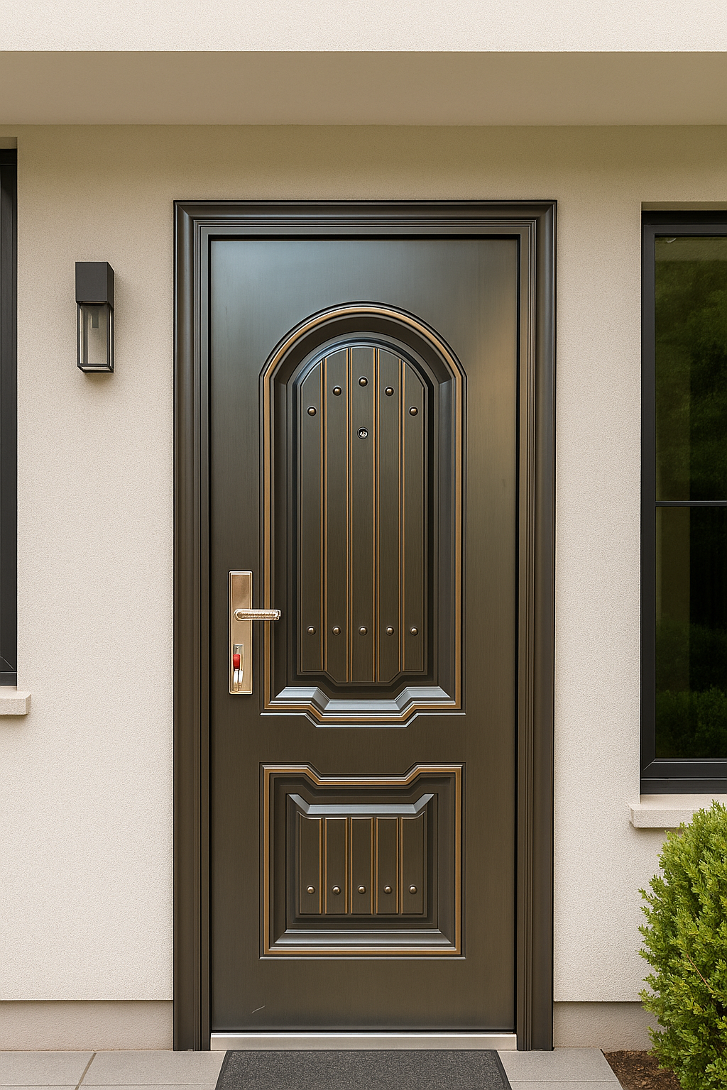 C620 Copper Steel Security Door - Multi-Lock | Frame, Handle & Lock Included