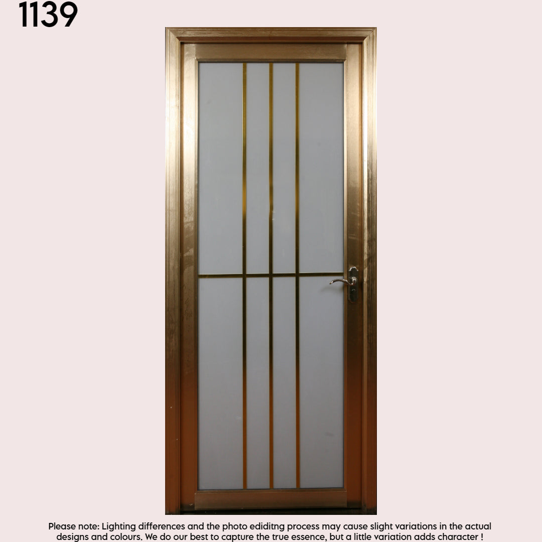 Aluminium Bathroom Door Gold