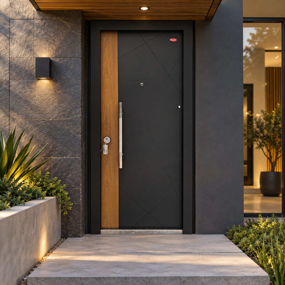 271 Monaco single security door shown in a modern home entrance