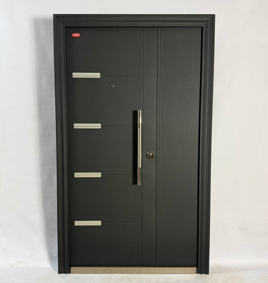 325 Black Crack Steel Security Door- Multi Lock | Frame, Handle & Lock Included