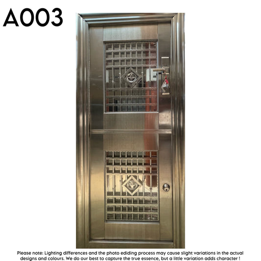 Stainless steel stable door silver