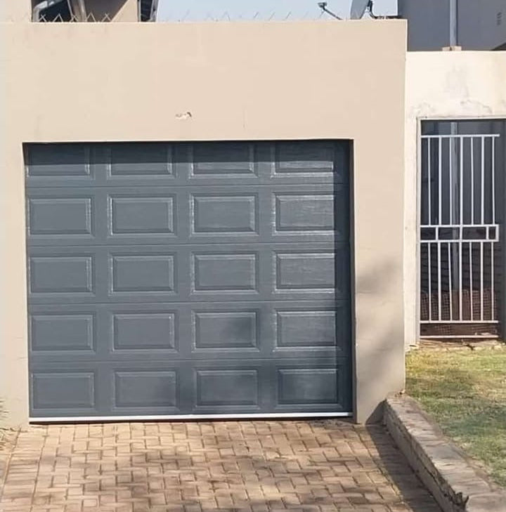 Block Design Insulated Steel Garage Door - Single & Double - Black, White, Walnut, Charcoal