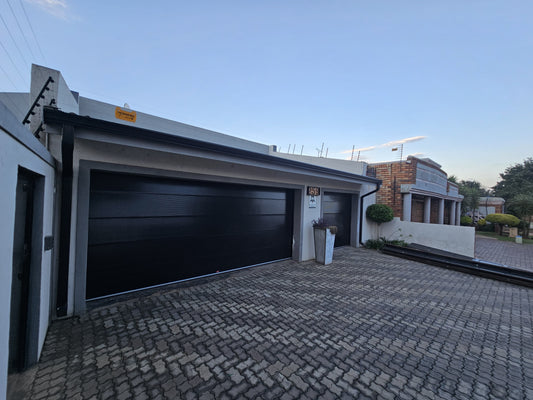 Water Ripple Insulated Steel Garage Door - Single & Double - Charcoal, Black, Walnut, Mahogany