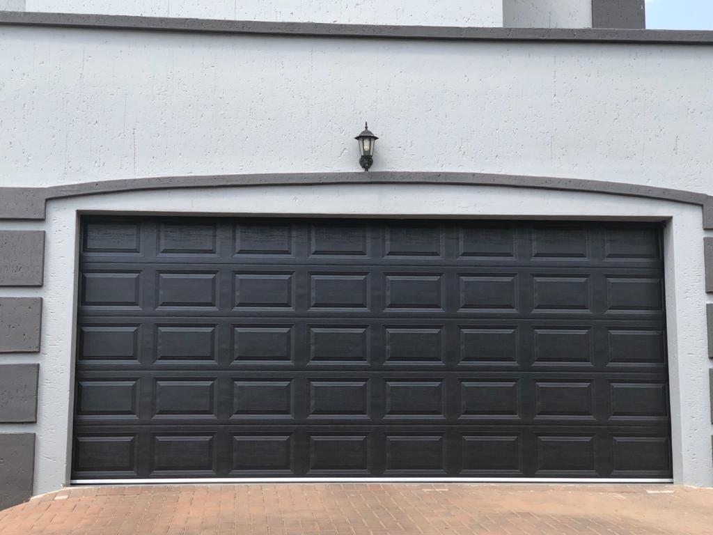 Block Design Insulated Steel Garage Door - Single & Double - Black, White, Walnut, Charcoal