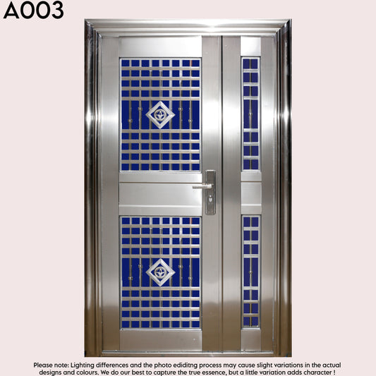 Pivot Size Silver Stainless Steel Door