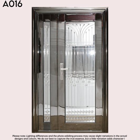 Pivot Size Black Stainless Steel Door