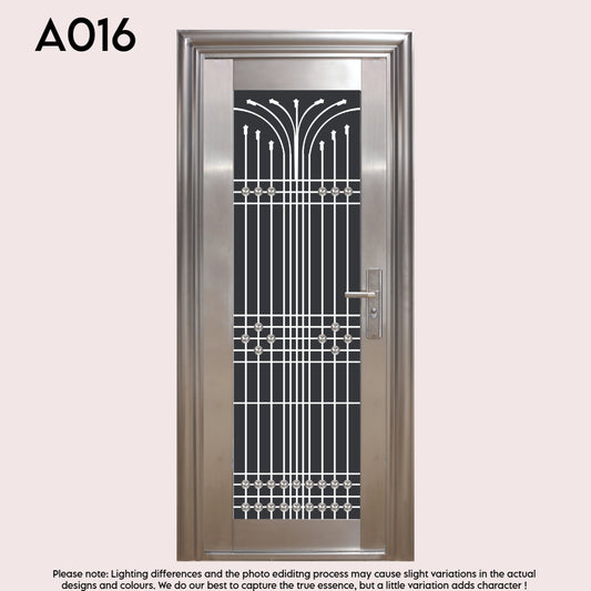 Single Silver Stainless Steel Door