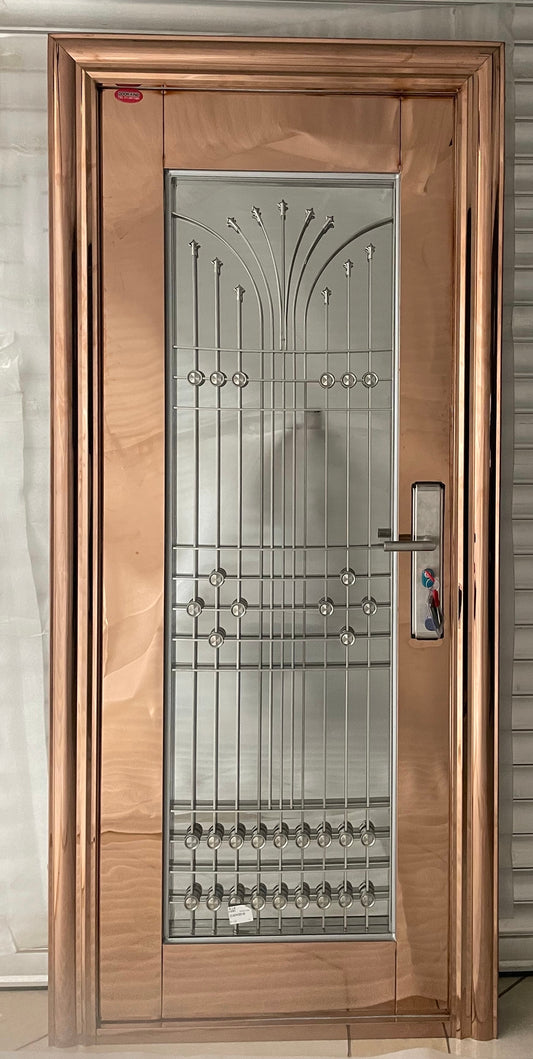 Single Rose Gold Stainless Steel Door