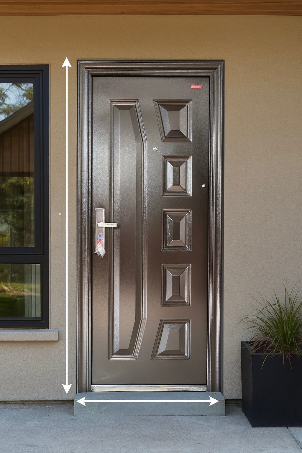 329 Golden Brown Steel Security Door- Multilock | Single, Pivot & Double
