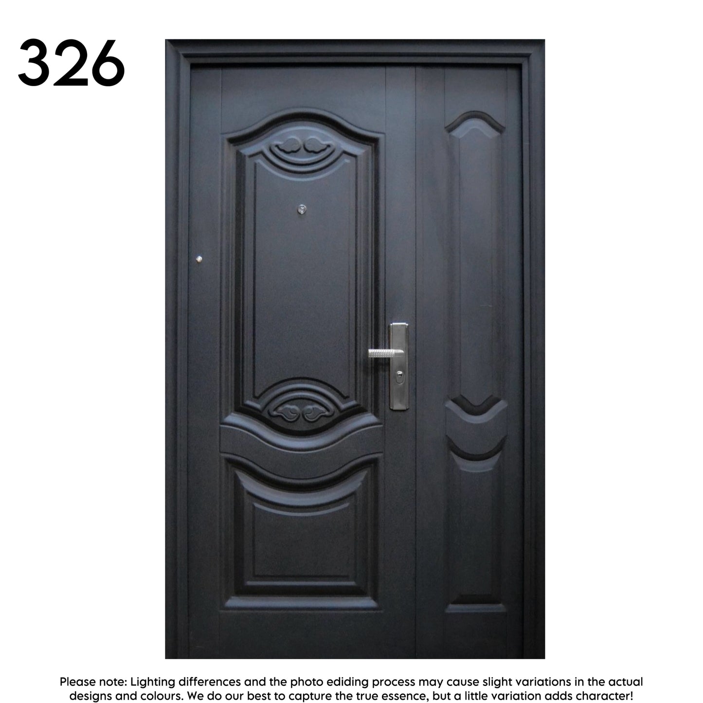 Pivot Size Black Security Door