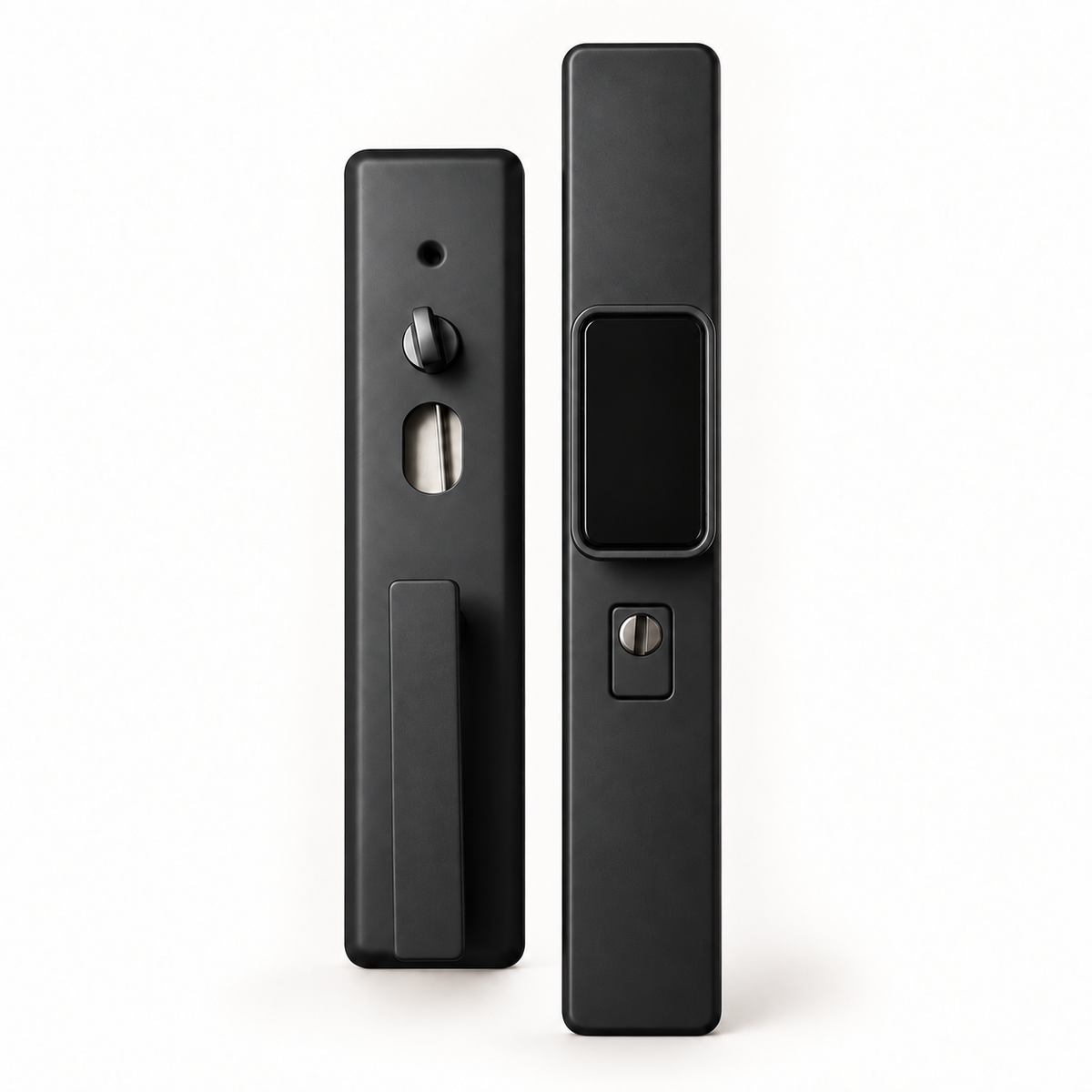 Luxury Black Security Door Handle Set – 70 mm Doors