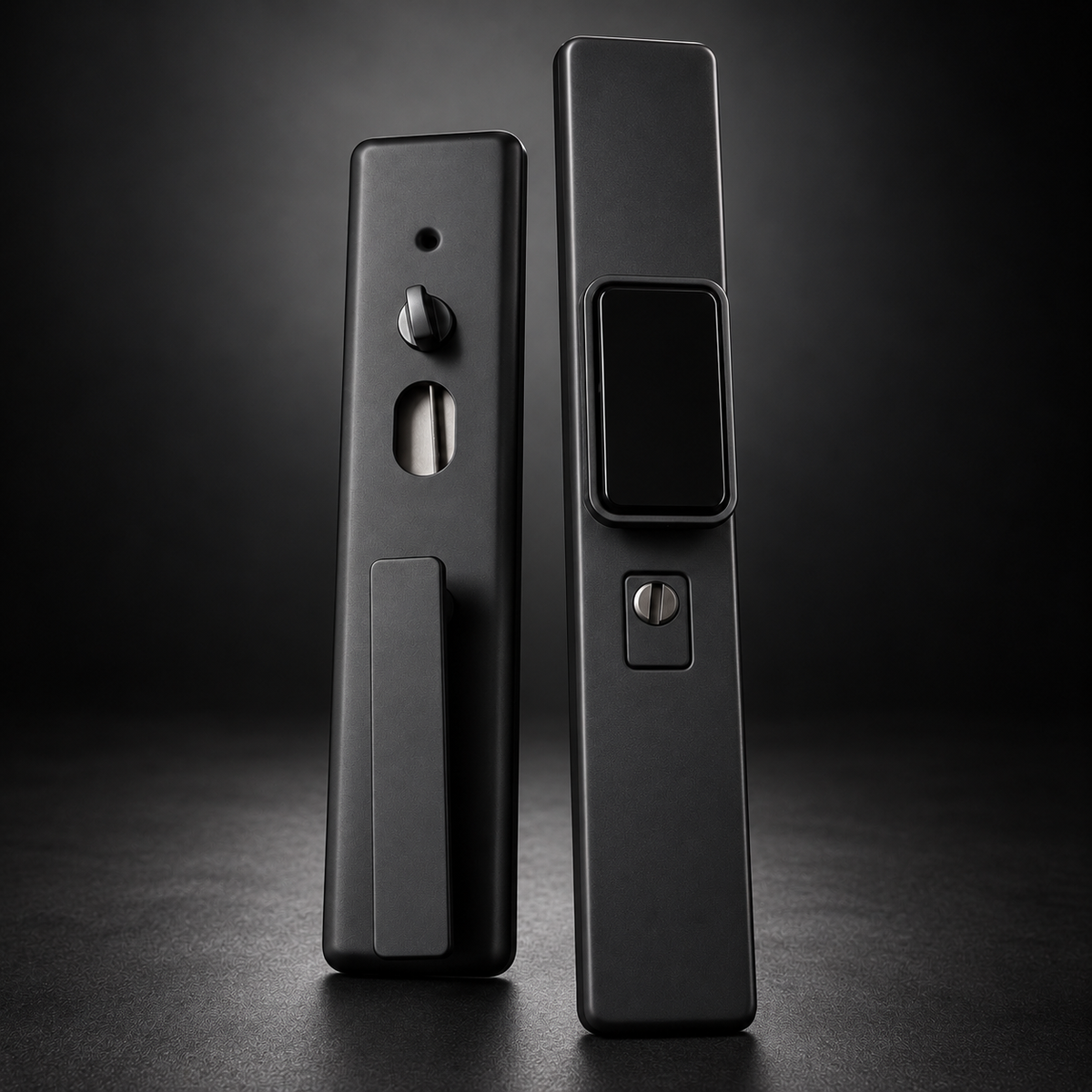 Luxury Black Security Door Handle Set – 70 mm Doors