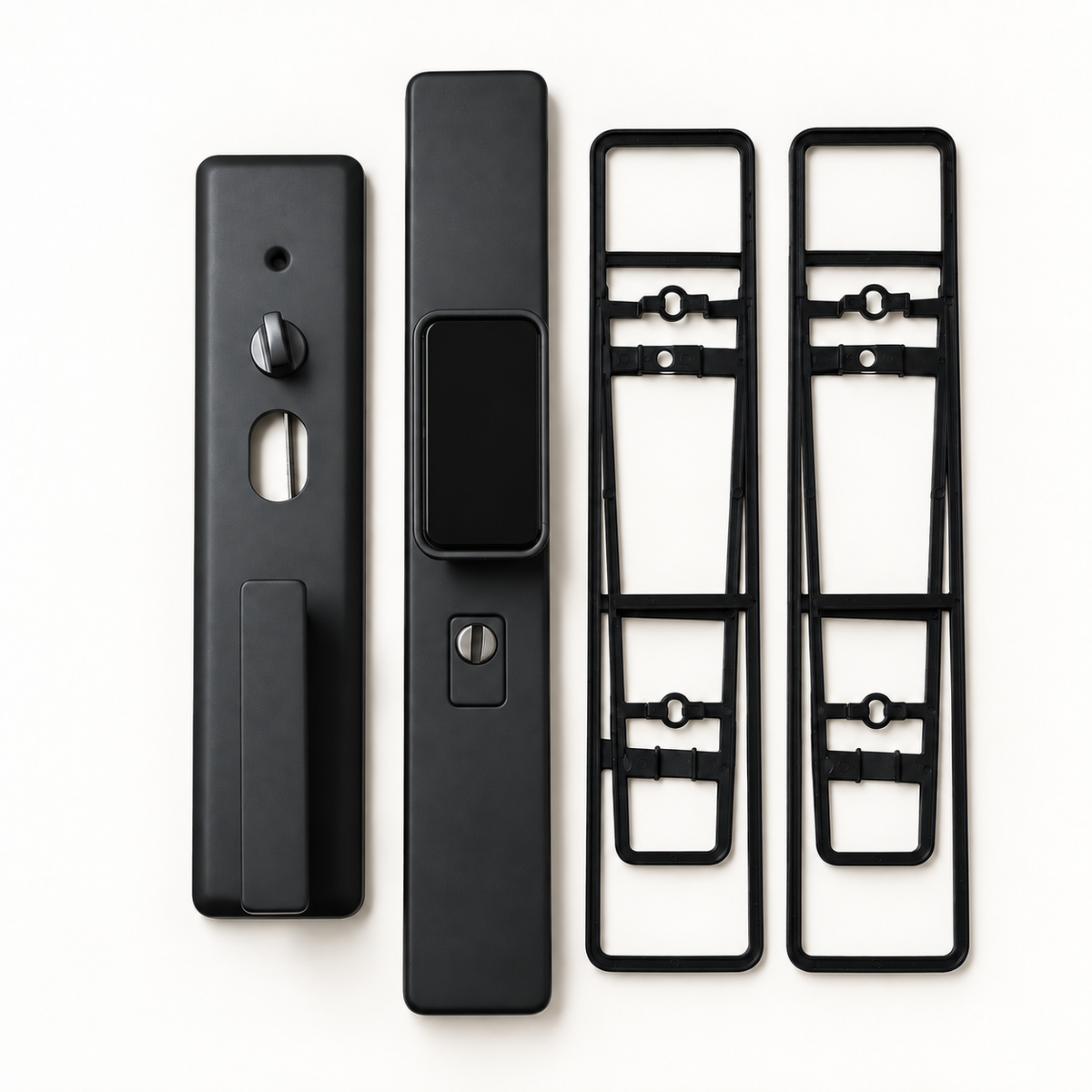 Luxury Black Security Door Handle Set – 70 mm Doors