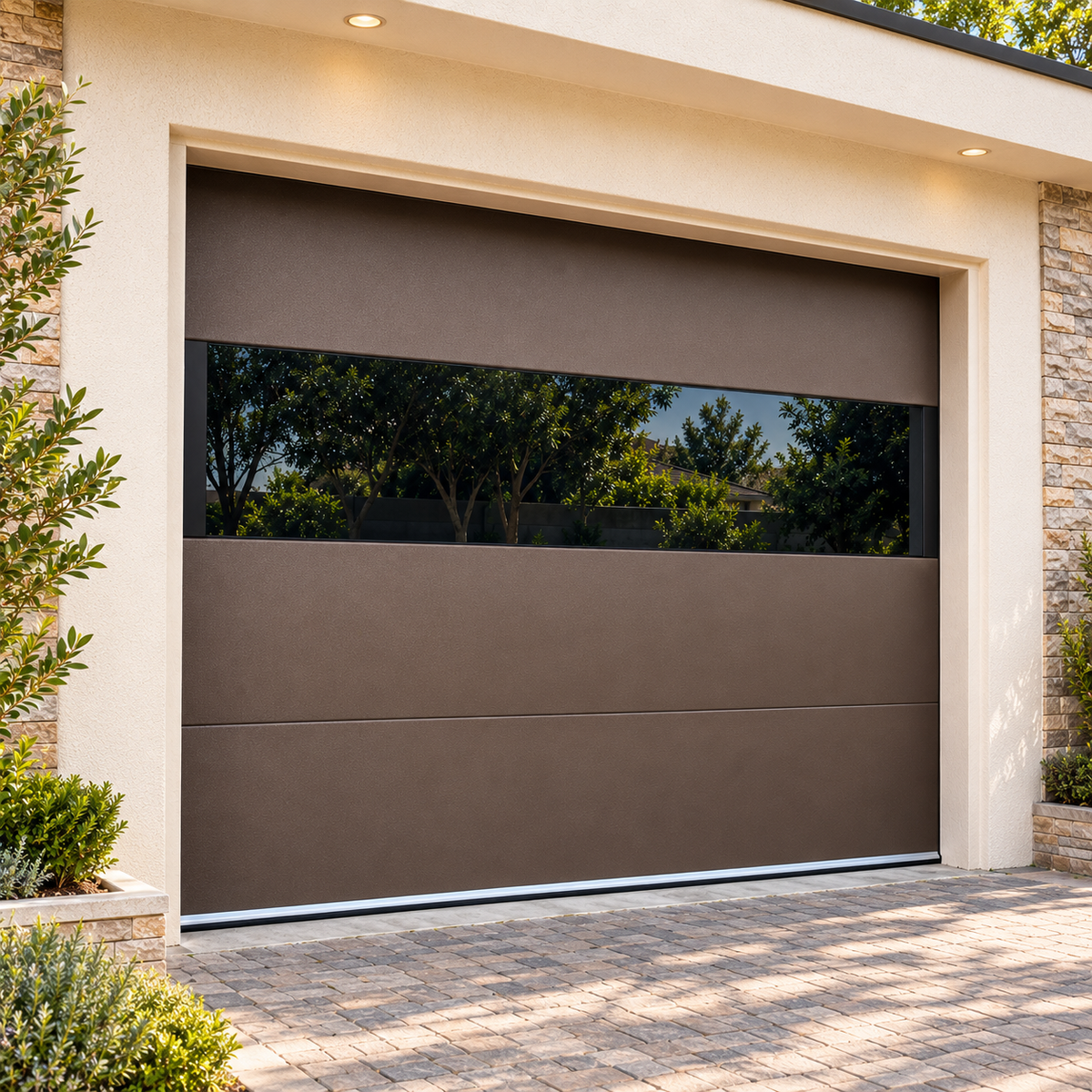 Fluweel Motorhuisdeur met Glas/Aluminium Paneel – Luukse Afwerking | Enkel & Dubbel
