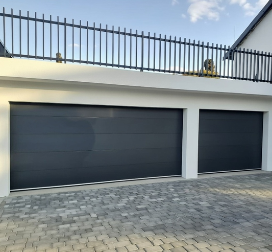 Smooth Velvet Finish Insulated Steel Garage Door - Single & Double - 3 Colours