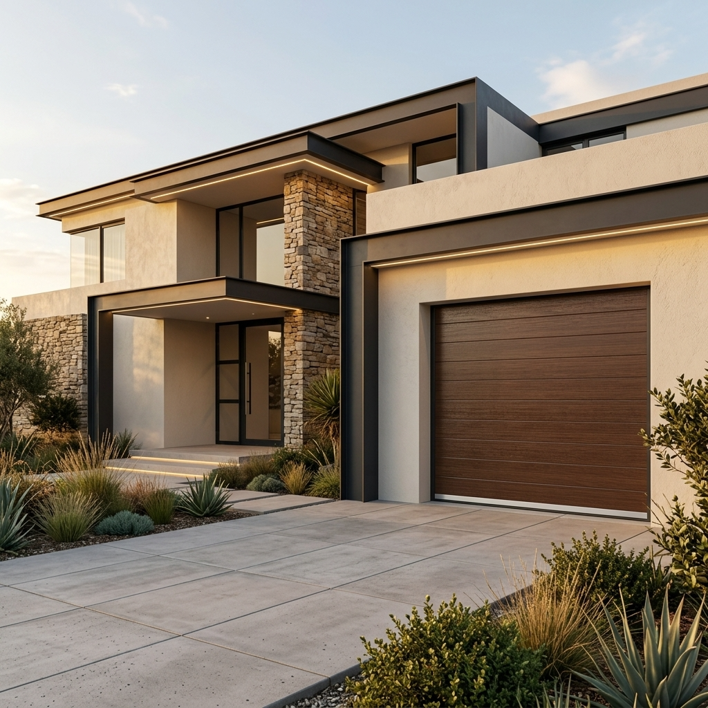 Slatted Design Insulated Steel Garage Door - Single & Double - Black, White, Walnut, Charcoal (Copy)