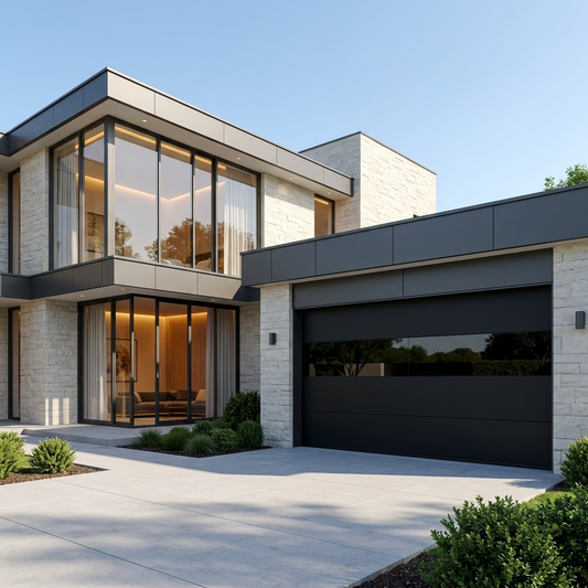 Velvet Garage Door with Glass/Aluminium Panel- Luxury Finish | Single & Double