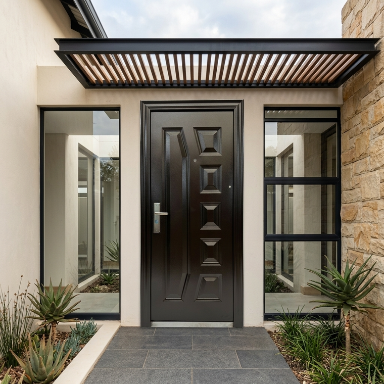 329 Golden Brown Steel Security Door- Multilock | Single, Pivot & Double