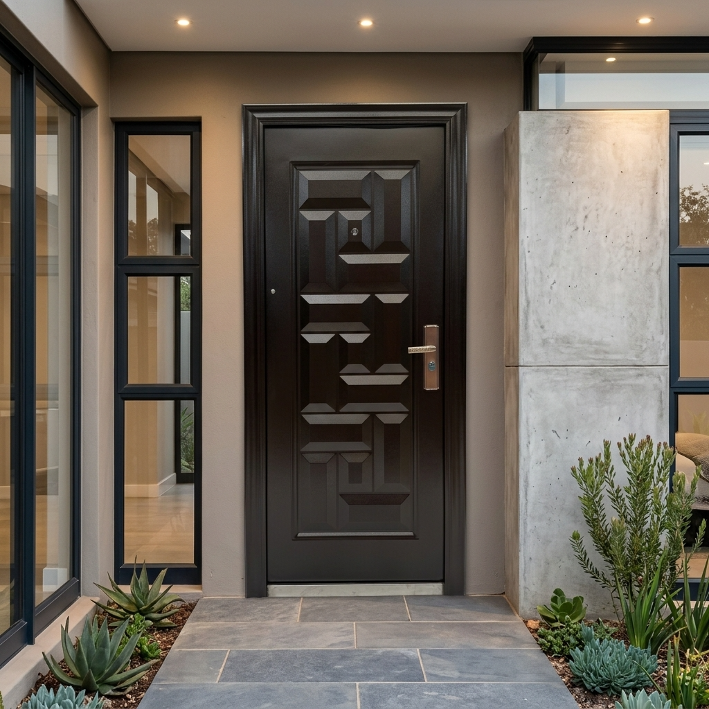 293 Golden Brown Steel Security Door- Multilock | Single, Pivot & Double