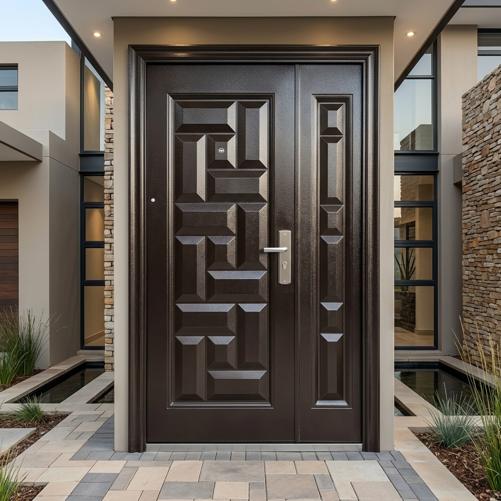 293 Golden Brown Steel Security Door- Multilock | Single, Pivot & Double