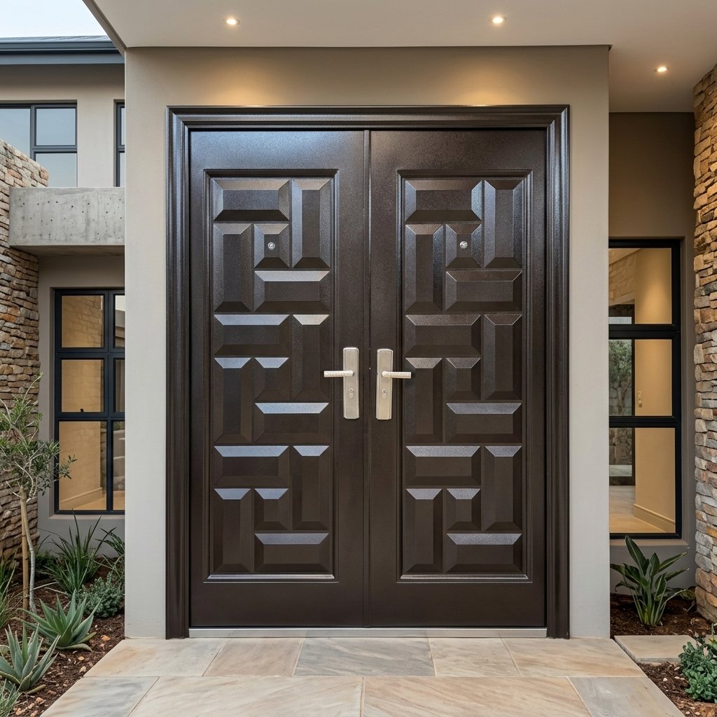293 Golden Brown Steel Security Door- Multilock | Single, Pivot & Double