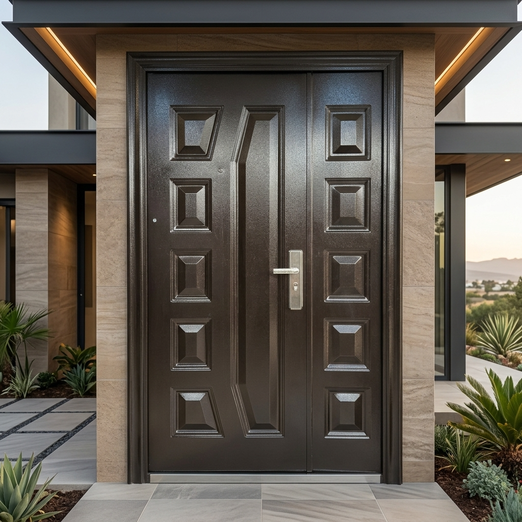 329 Golden Brown Steel Security Door- Multilock | Single, Pivot & Double