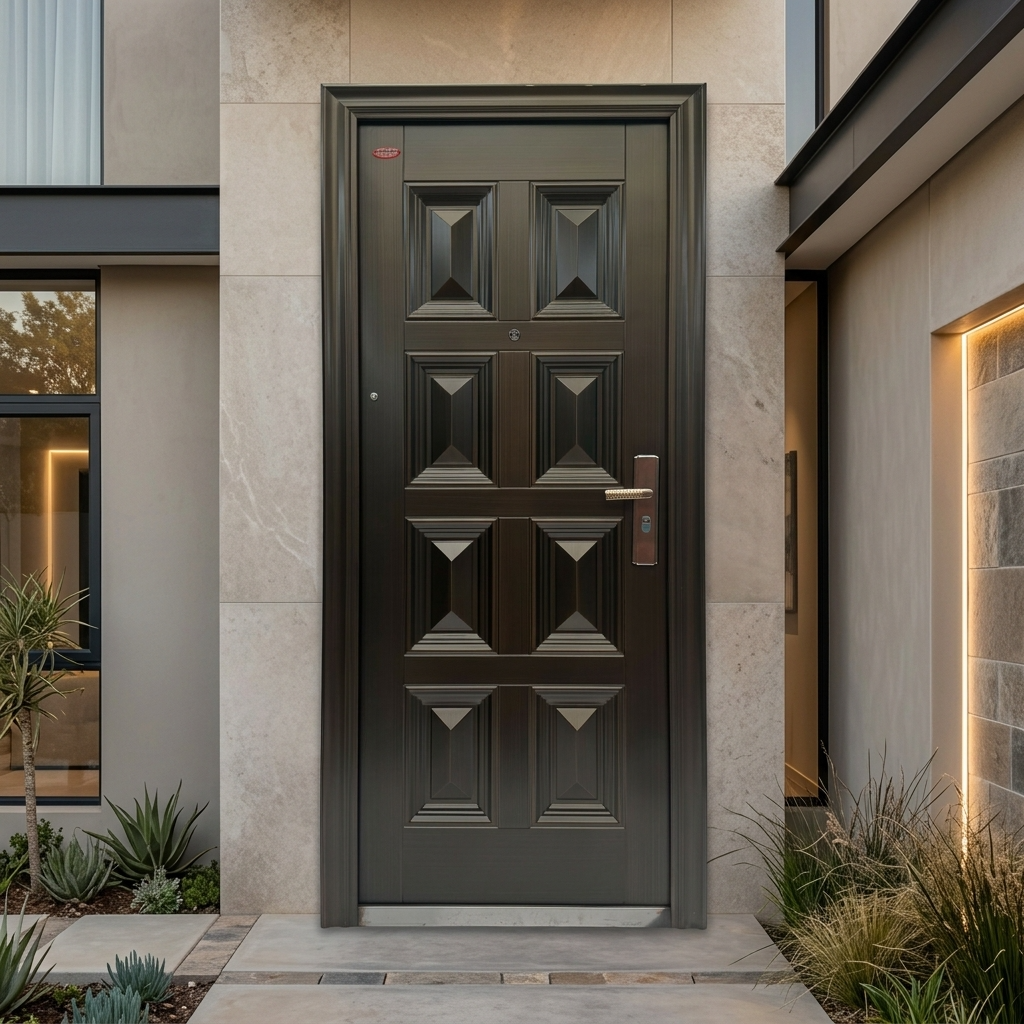 920 Copper Steel Security Door - Multi-Lock | Uhlaka, Isibambo Kanye Nekhiya Kufakiwe | Ubukhulu Obungashintshi Nobujikelezayo Buyatholakala