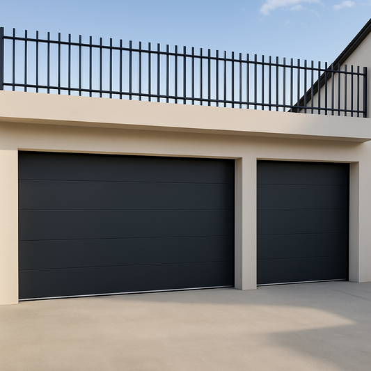 Smooth Velvet Finish Insulated Steel Garage Door - Single & Double - 3 Colours